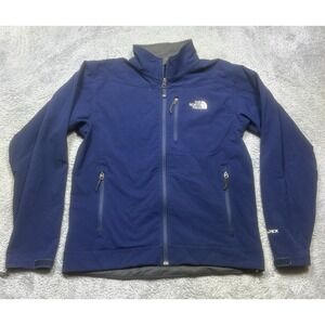 The North Face Jacket Mens M Blue Apex Bionic Soft Shell Full Zip Outdoor *SPOTS